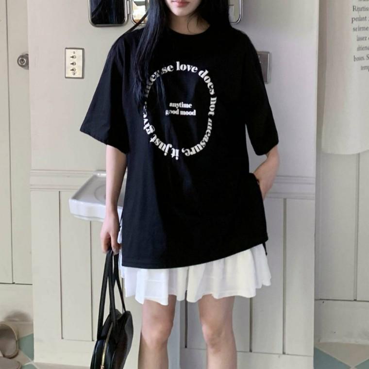 HL] 티셔츠 빅사이즈 애니타임 캐주얼 반팔