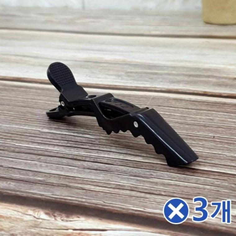 미용실 집게핀 6P 블랙x3개 고급집게핀 포인트헤어핀