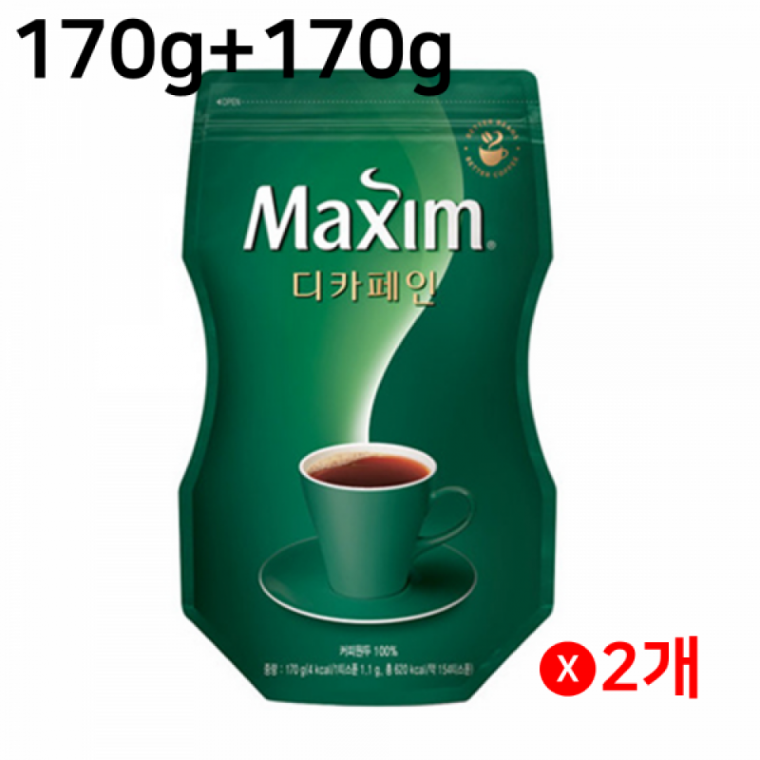 맥심 디카페인 커피 리필 340g