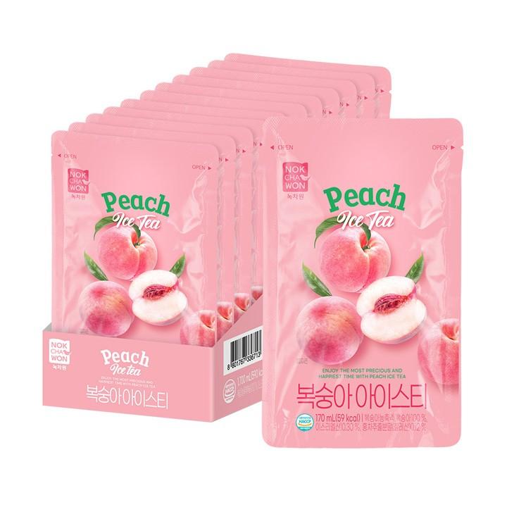 (무배) 녹차원 복숭아 아이스티 170ml (10팩)