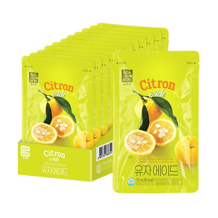 (무배) 녹차원 유자 에이드 170ml (10팩)