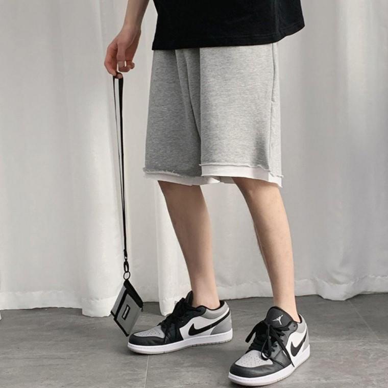남자여름바지 시원한바지 캐주얼 반바지 팬츠 여름 2컬러 레이어드 남성 5부