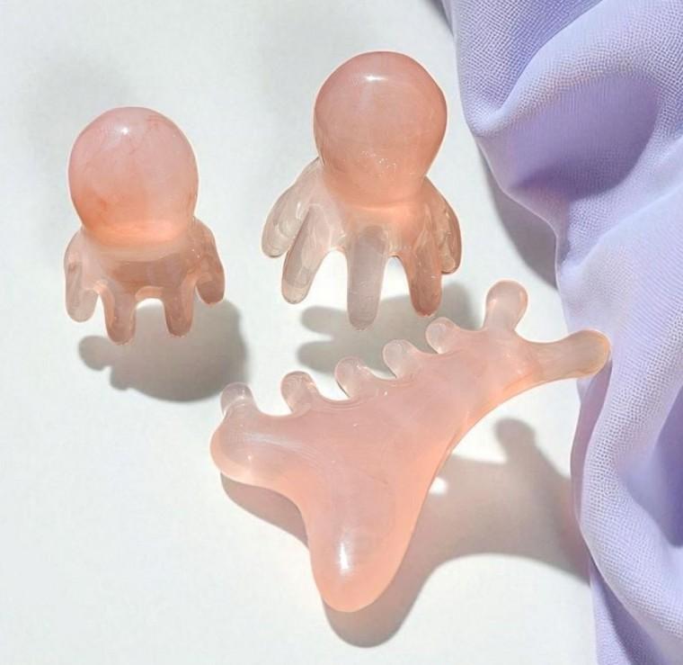 두피 마사지 괄사 문어괄사 승모근 종아리 지압 세트