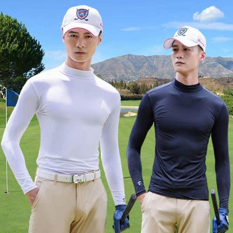 남성 시원한 상의 골프룩 여름 하이넥 목티 기능성 스포츠 상의