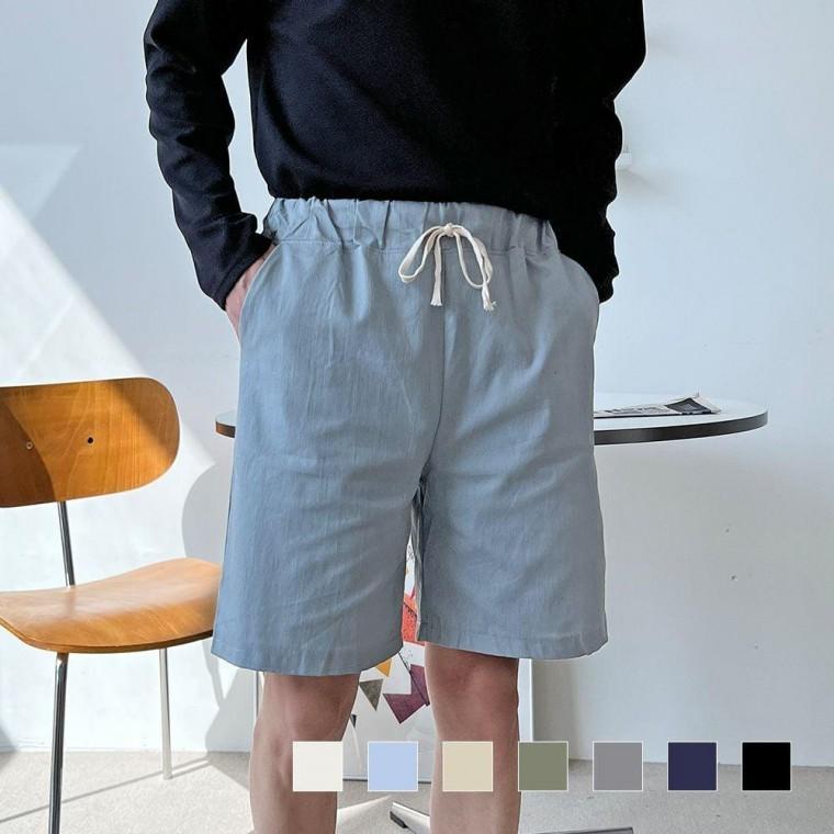 남자 여름 마바지 밴딩 반바지 캐주얼 5부 남성 시원한바지 코튼 남자마바지 남자여름바지 팬츠