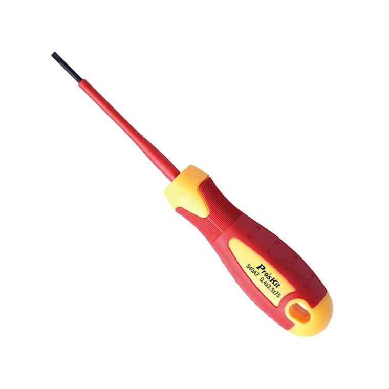 절연 VDE 스크류 드라이버 0.4x2.5x75mm 작업 현장 조립 수공구