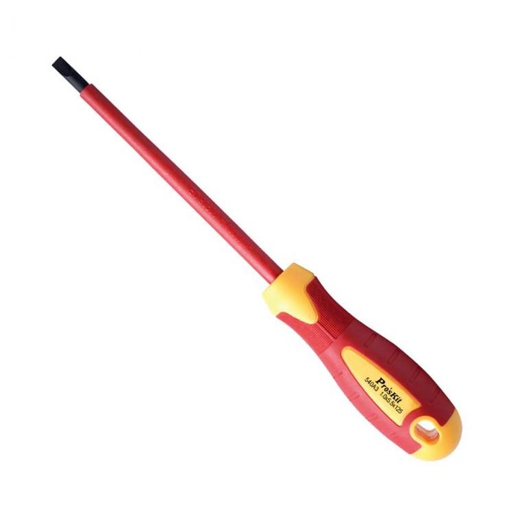절연 VDE 스크류 드라이버 1.0x5.5x125mm 작업 현장 조립 수공구