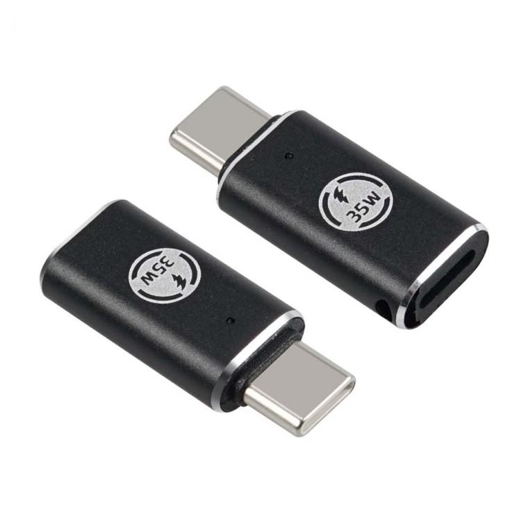 USB 3.1 iOS핀 C타입 PD충전 35W 고속충전 변환젠더 블랙 노트북 태블릿 스마트폰
