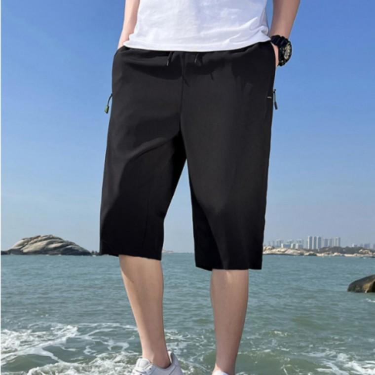 남성 쿨링 반바지 아이스 5부 허리밴딩 여름 시원한 바지
