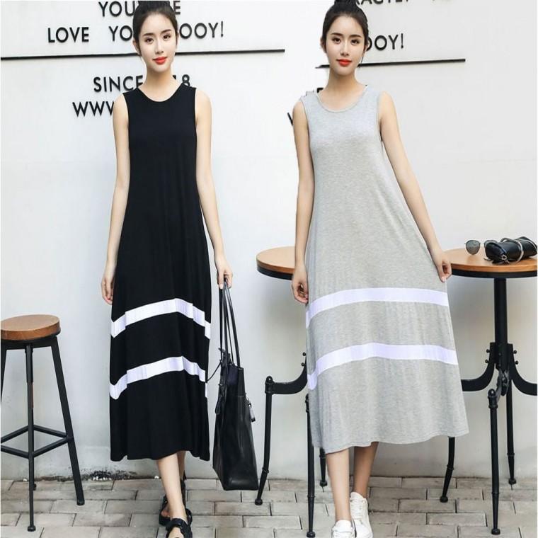 민소매 여름 여성 등원 원피스 시원한 나시 패션 롱