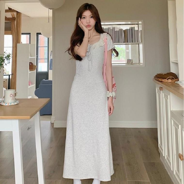 프릴 A라인원피스 데일리원피스 시원한원피스 슬릿원피스 비치원피스 면원피스