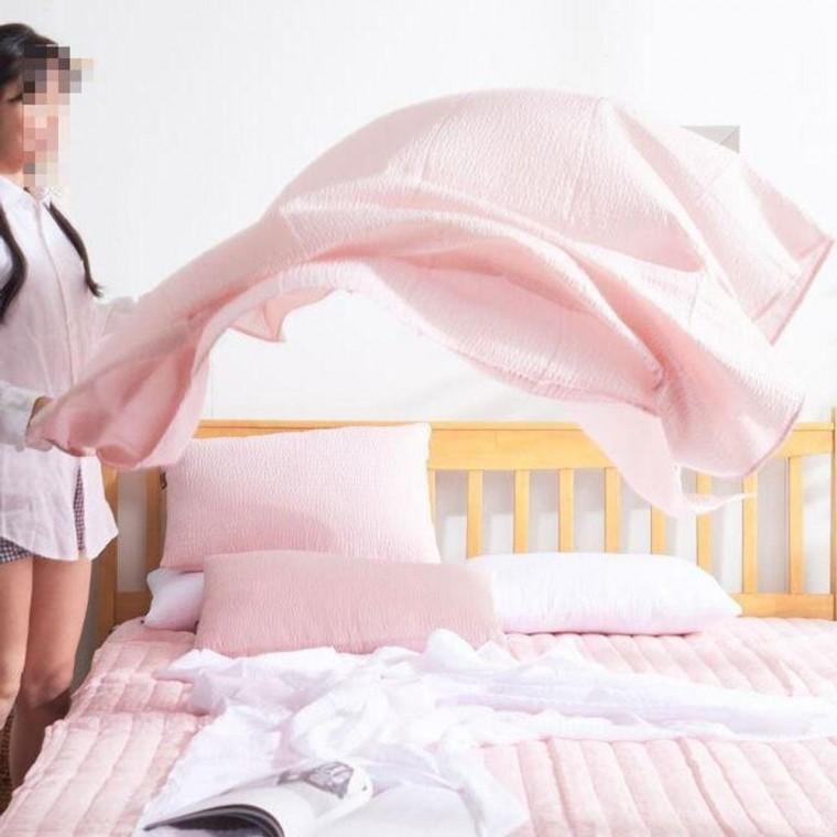 핑크 170x210 퀸 여름 시어서커 냉감이불 쿨이불 시원 침구 여름 싱글 얇은 시원한 이불 홑 냉장고