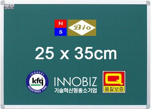 붙이는 자석 물백묵 보드 초록칠판 우드 250x350
