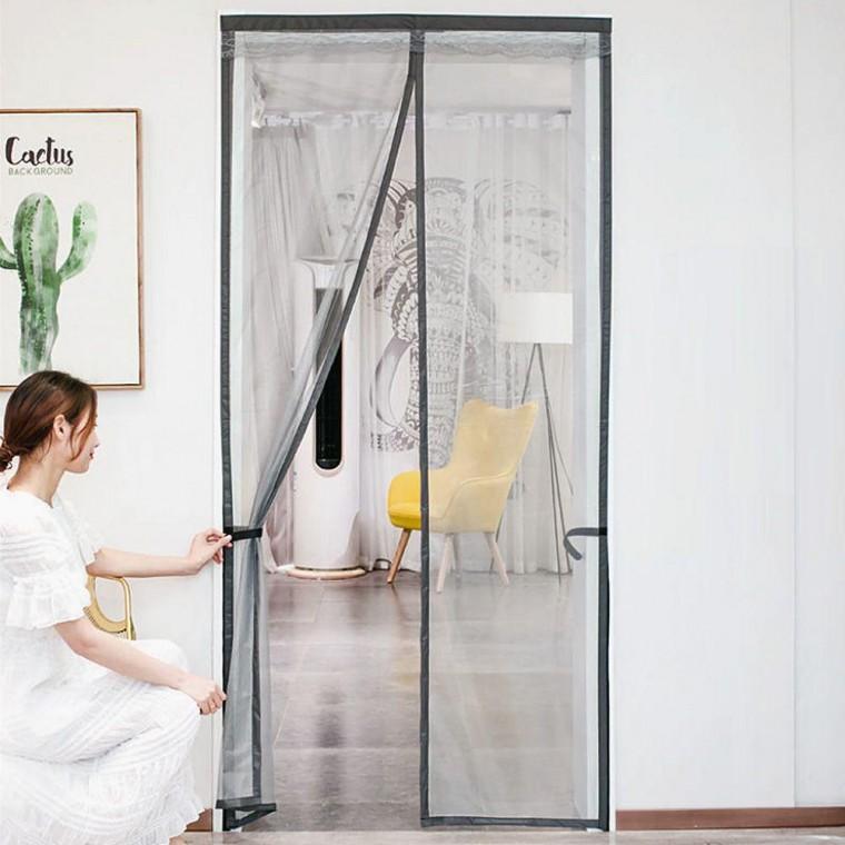현관문 모기장 현관 방충망 심플 문 사각 모기장 90x200cm