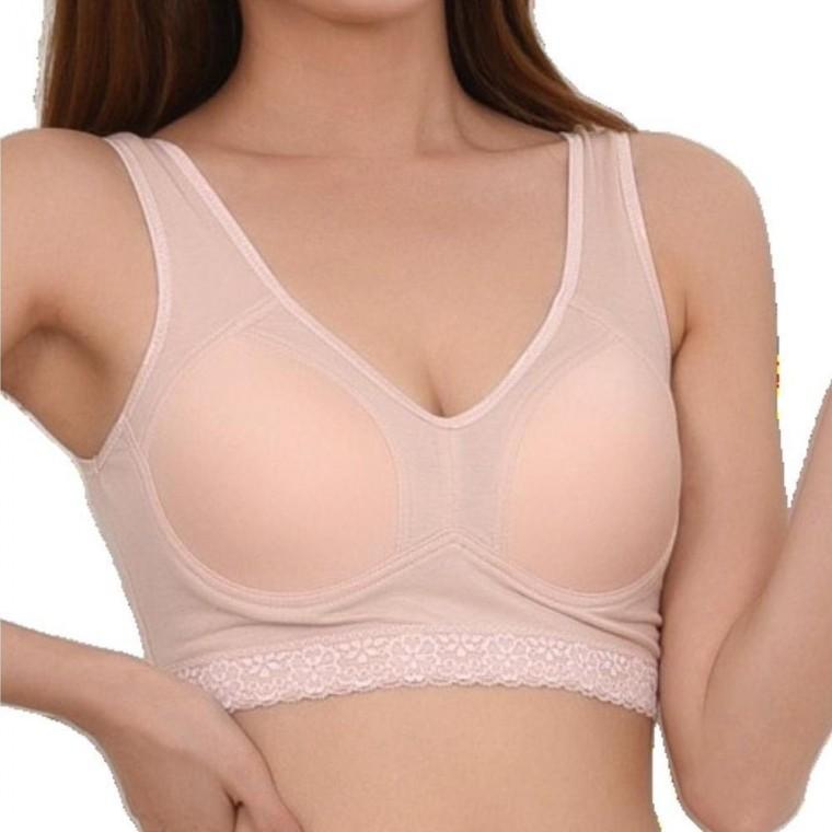 편안하고 시원한 내추럴 인견소재 노와이어 스포츠브라