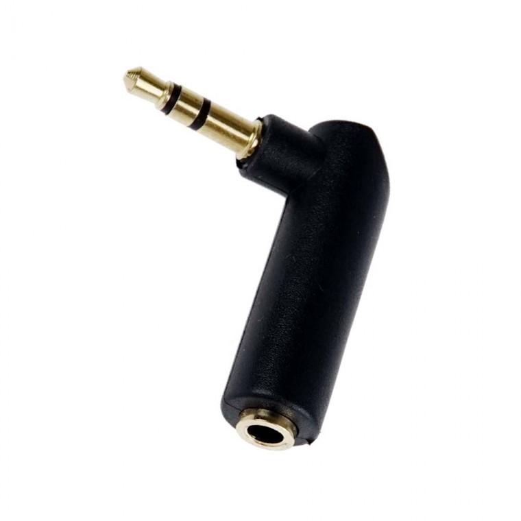 3극 스테레오 3.5mm 연장젠더 꺾임형 이어폰 단자