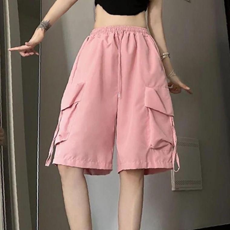 여성 여름 듀얼 밴딩 카고 반바지 1P 시원한 포켓