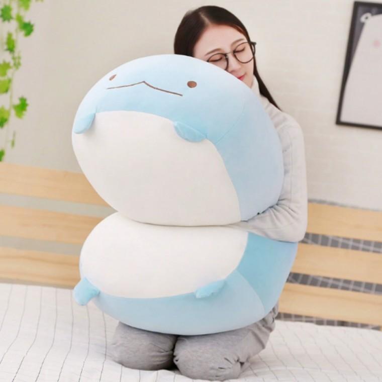 파랑 공룡이 바디필로우 인형 큰베개