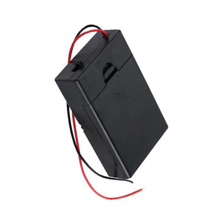 AA 건전지 3구 스위치 홀더 2선 전원 케이블 PCB보드 납땜 산업용 DIY 장난감