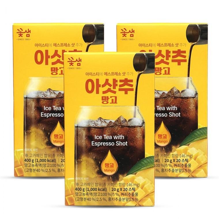 꽃샘 아샷추 망고 아이스티 에스프레소 20T 스틱 3개