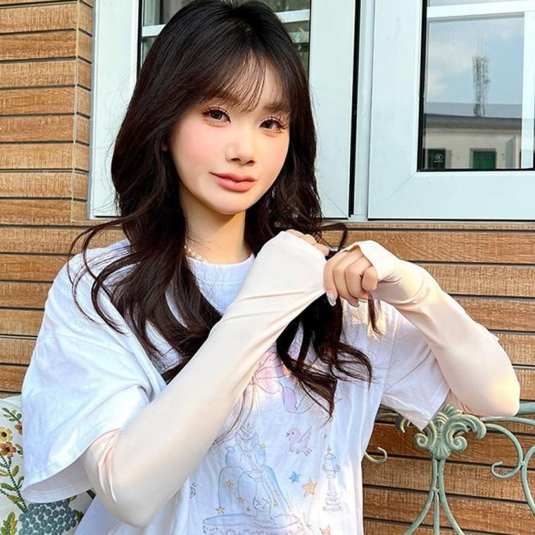 핀토 실루엣 쿨링팔토시 얇은 아이스 시원한 실키 팔토시
