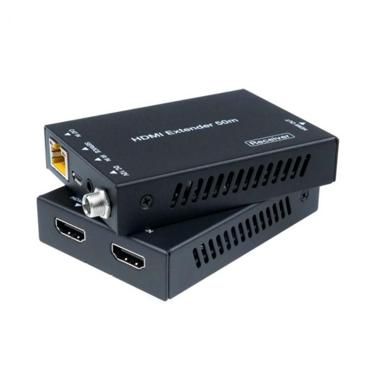 4K 2K HDMI 리피터 RJ45 송수신기 세트 50M 18Gbps 고품질 영상 원거리전송 홈시어터 옥외광고 화상회의