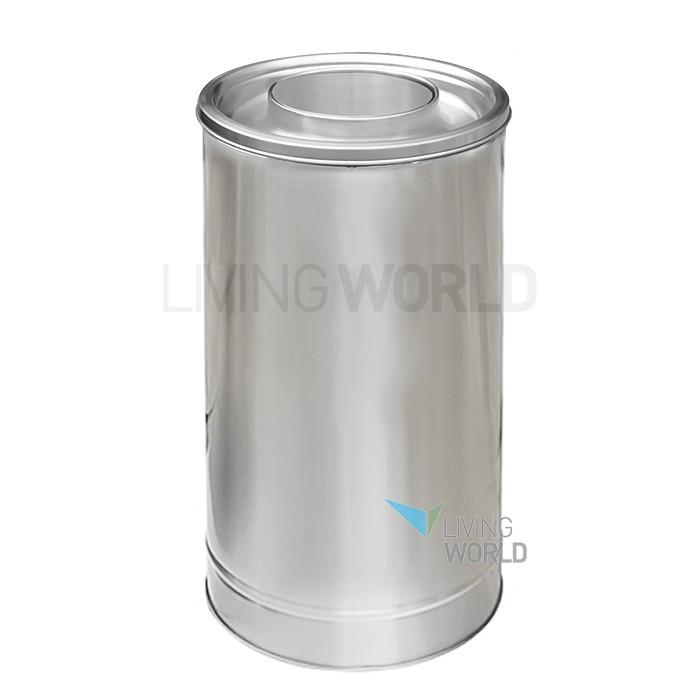 모래겸용 스텐휴지통 65L /재털이/재떨이휴지통
