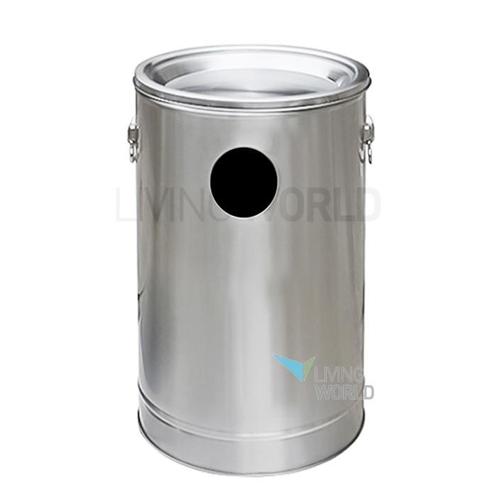 모래형 스텐휴지통 80L/원형재떨이/재털이휴지통/야외/실외용