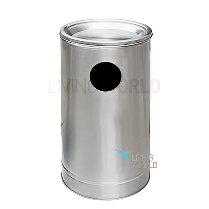 모래형 스텐휴지통65L/원형재떨이/재털이휴지통/야외/실외용