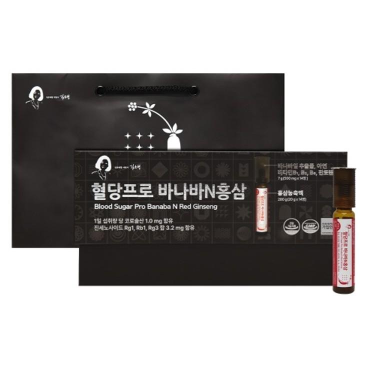 김소형 혈당프로 바나바N홍삼 (20g + (500mg x 1정) x 14병