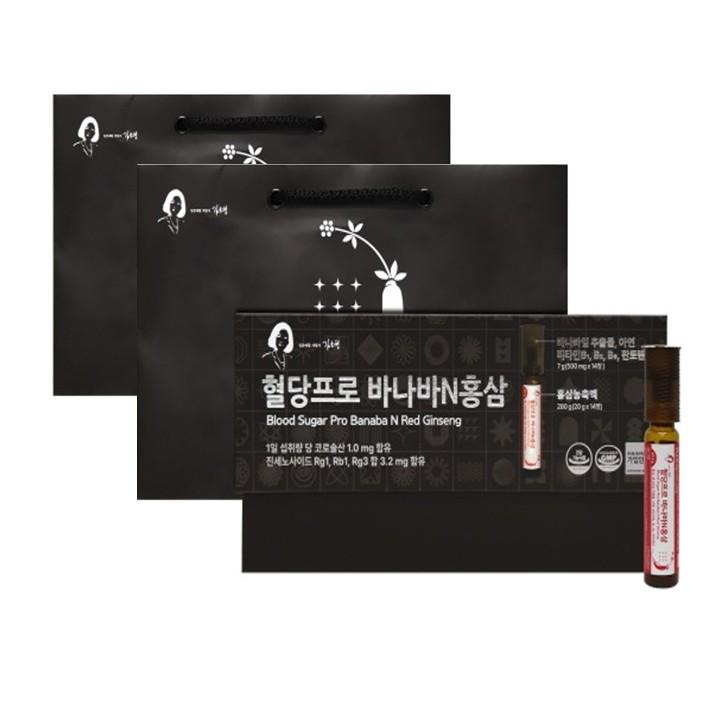 김소형 혈당프로 바나바N홍삼 (20g + (500mg x 1정) x 14병 x 2박스