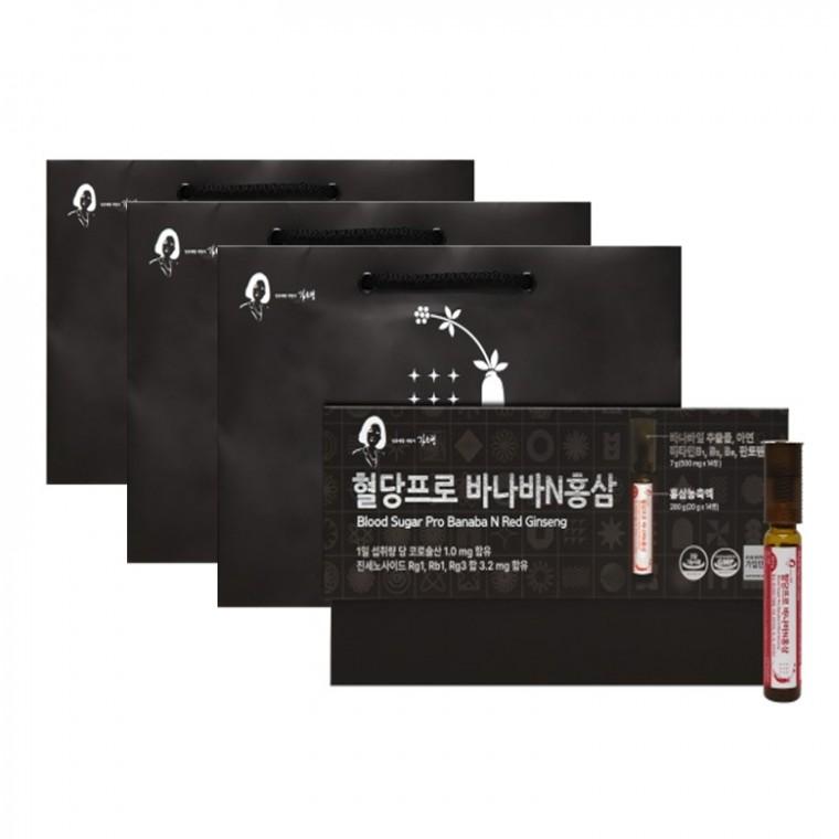 김소형 혈당프로 바나바N홍삼 (20g + (500mg x 1정) x 14병 x 3박스