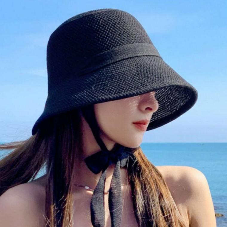 모두팜 챙모자 패턴 벙거지모자 캐주얼 비치웨어 시원한 여성 버킷햇 끈조절 여름 원픽