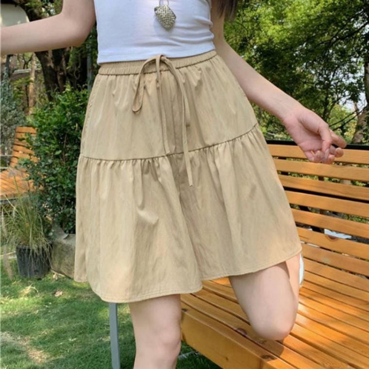 1P 밴딩 팬츠 치마 반바지 플레어 여름 팬츠 A라인 바지 활동성 여성 시원한 원픽 셀파