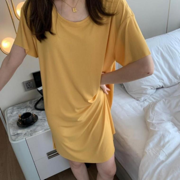 꿀잠 시원한 냉감 스판 원피스 잠옷 홈웨어마실룩