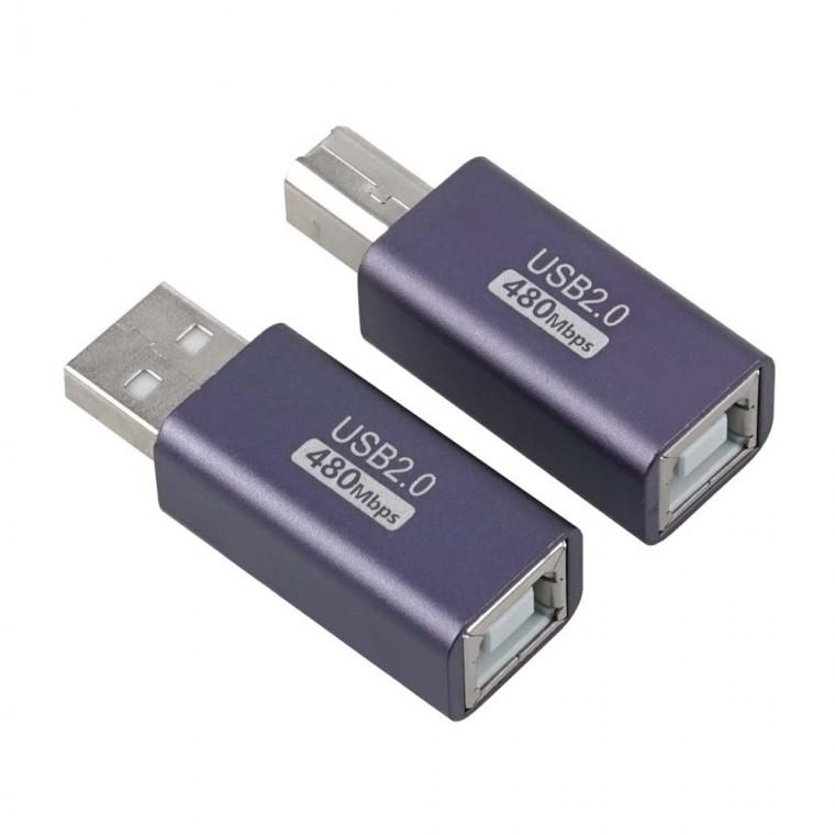USB B타입 변환 젠더x2 480Mbps 전자피아노 드럼 프린터 스캐너 호환