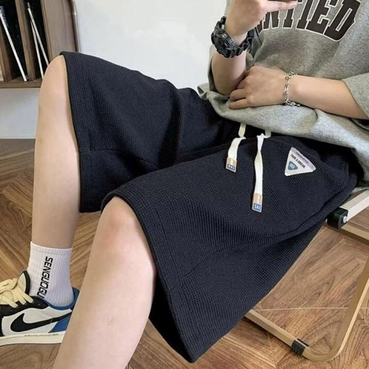 남자여름바지 5부 3컬러 데일리 여름 남성 반바지 와플패턴 와이드 시원한바지