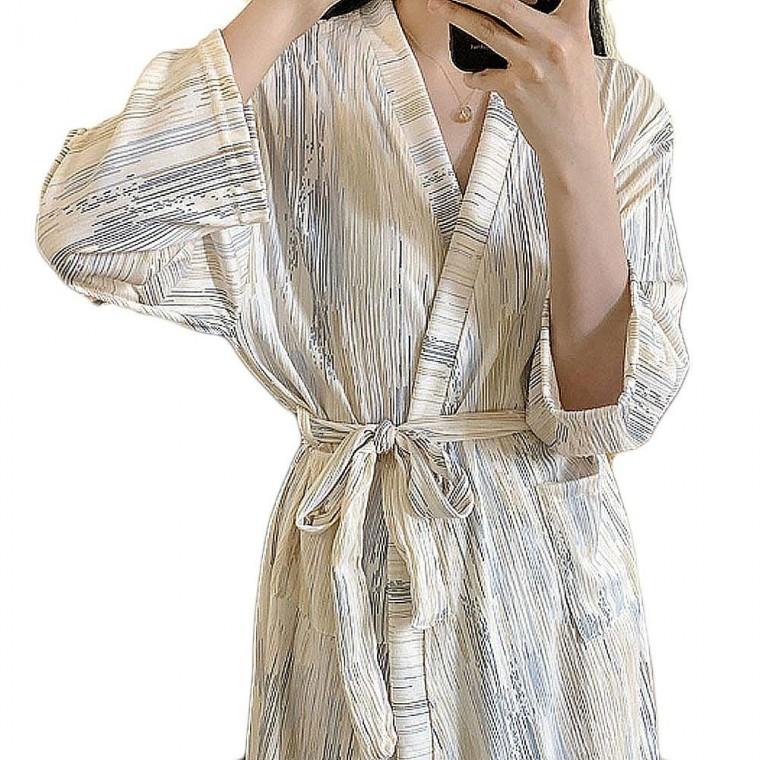 여름홈웨어 여성샤워잠옷 샤워 롱가운 홈웨어 루즈핏 잠옷 시원한여름홈웨어 루즈핏홈웨어 여름 여성 데일