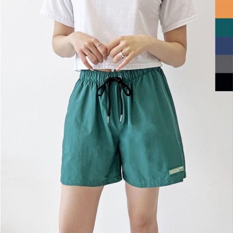 여성여름바지 여자반바지 여름 바지 여성 시원한 반바지 나일론 1P 숏팬츠 밴딩