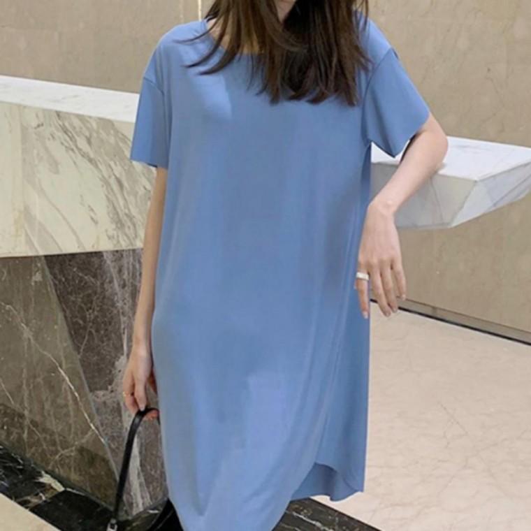 쿨원피스 메쉬 찰랑 시원한 여름 5부 얼음 반팔 남여 바지