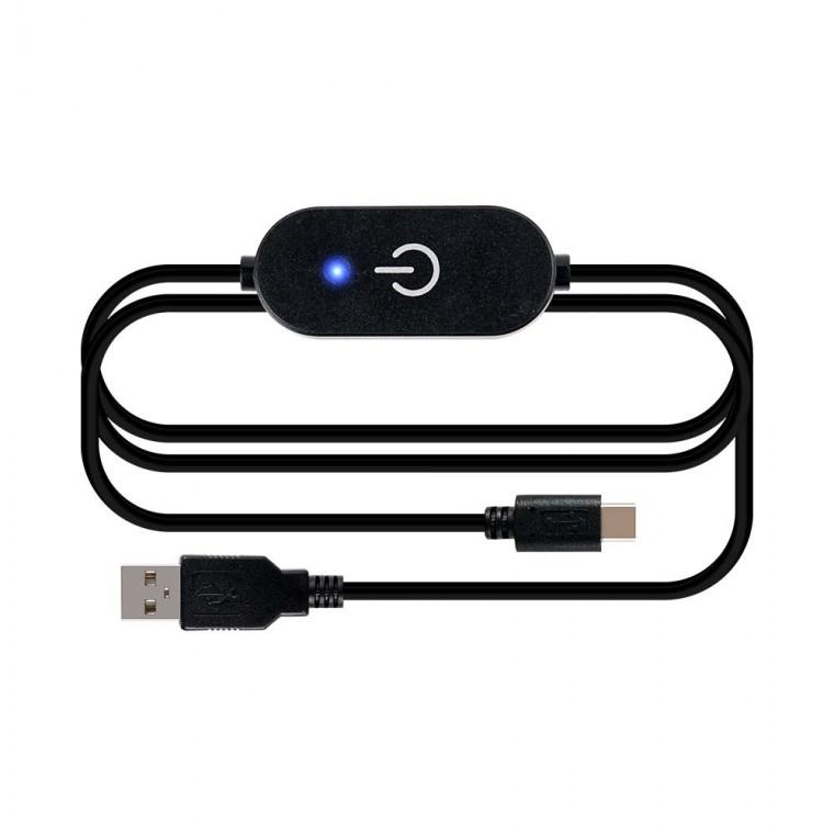 USB 2.0 C타입 A타입 LED 전원 스위치 케이블 1.2M 온오프형 고속충전