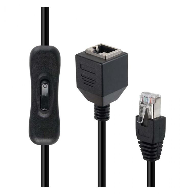 CAT6 케이블 온오프 스위치 1M PC CCTV 게임콘솔 사무실 배선