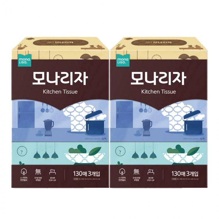 모나리자 뽑아쓰는 키친타올 130매x3입 x 2팩