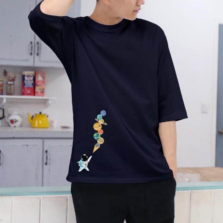 5부반팔 아이스크림 티셔츠 빅사이즈 남여공용 티셔츠 커플티 면티 순면 20수 4XL 남자반팔티 여름반팔티