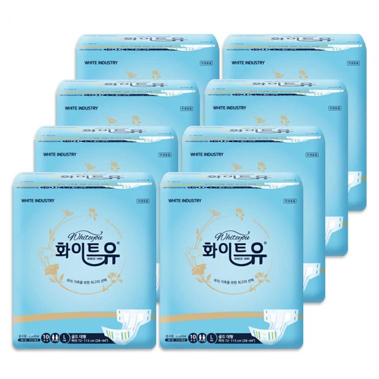 화이트유 골드 대형 10p x 8팩