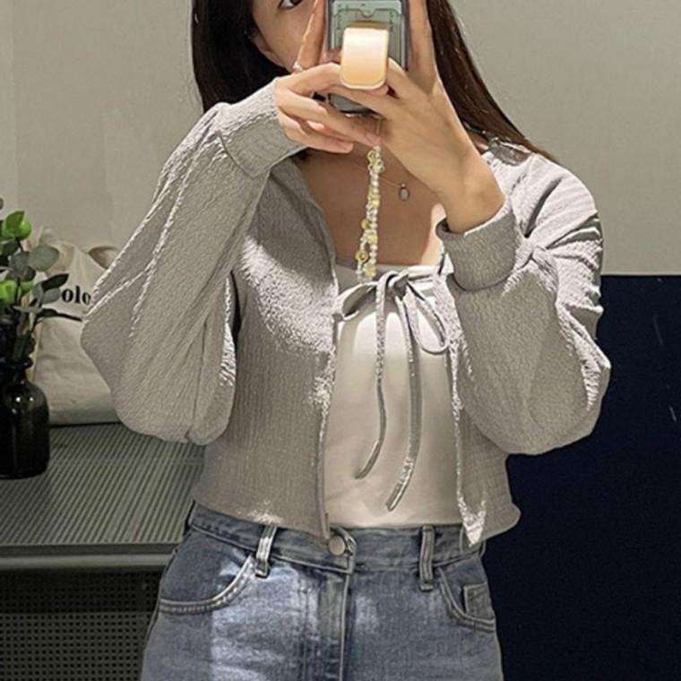 시원한 여자 시스루 볼레로 가디건 1P 여름 외투 패션