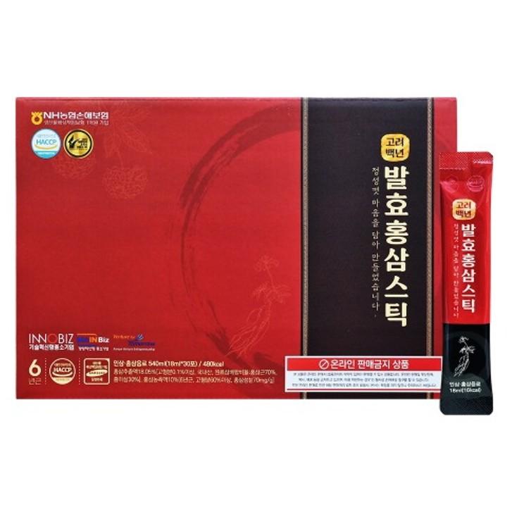 더존건강 고려백년 발효홍삼스틱 18ml x 30포