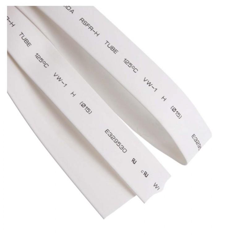 수축 튜브 15mm 화이트 케이블 커넥터 납땜 방수 쇼트방지 전기선 연결 고정 접착