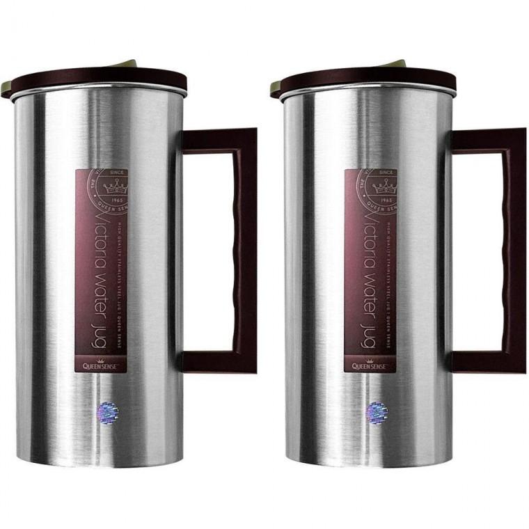 퀸센스 업소용 심플스텐물병 1.6L 2개