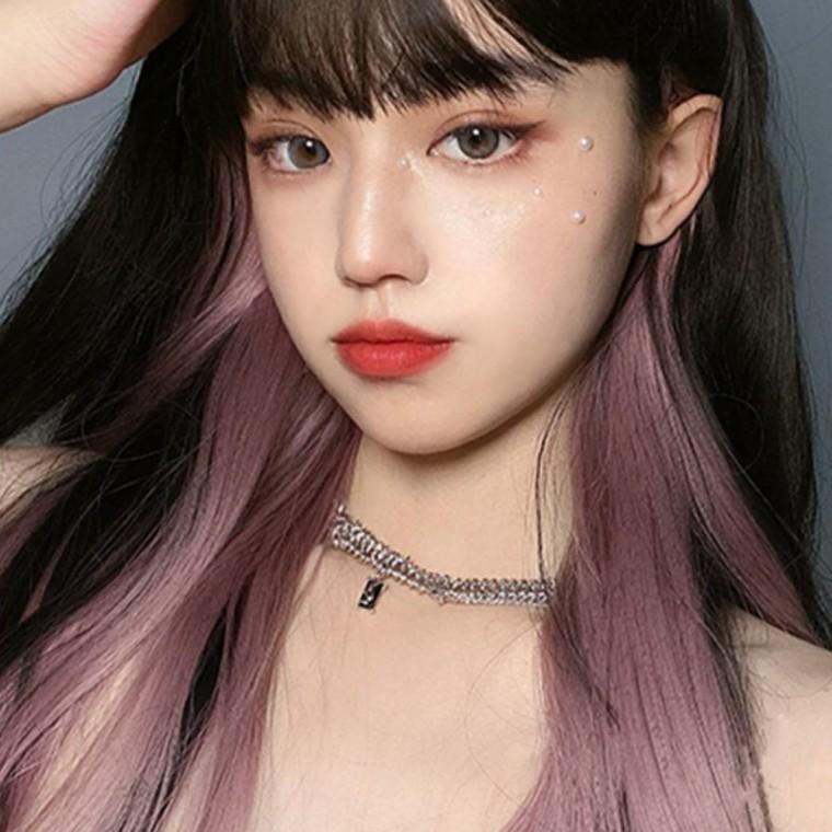 [언니네 가발] 그라데이션 브릿지 헤어피스 5p세트(애쉬로즈)
